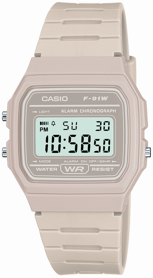 Casio Watches F-91WC-8AEF Unisex White rubber strap new