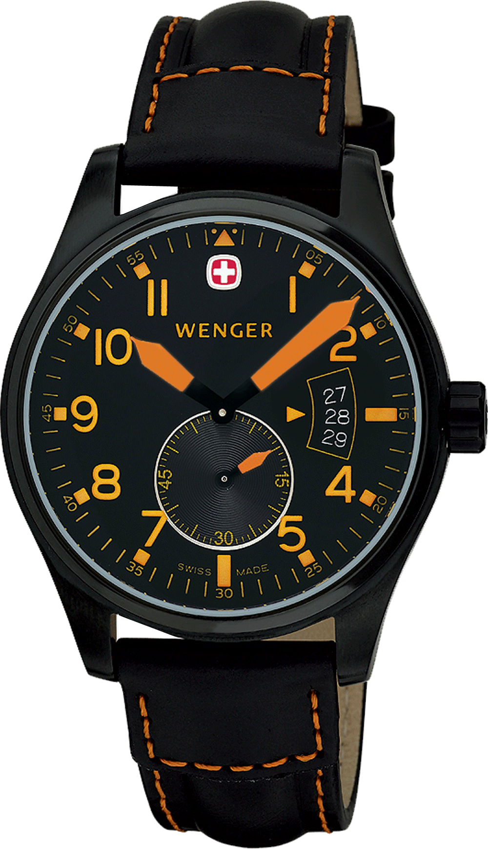 Wenger Watches Battalion III Diver 72347 Mens Black rubber strap new