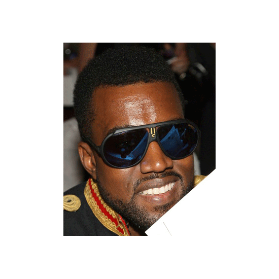 kanye west glasses pink. Kanye West