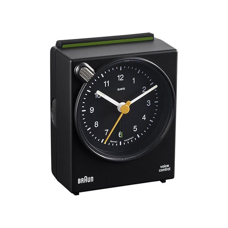 Braun Clocks Voice Activated Alarm Clock BNC004BKBK Watch Shade Station