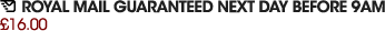 royal mail next day �16.00