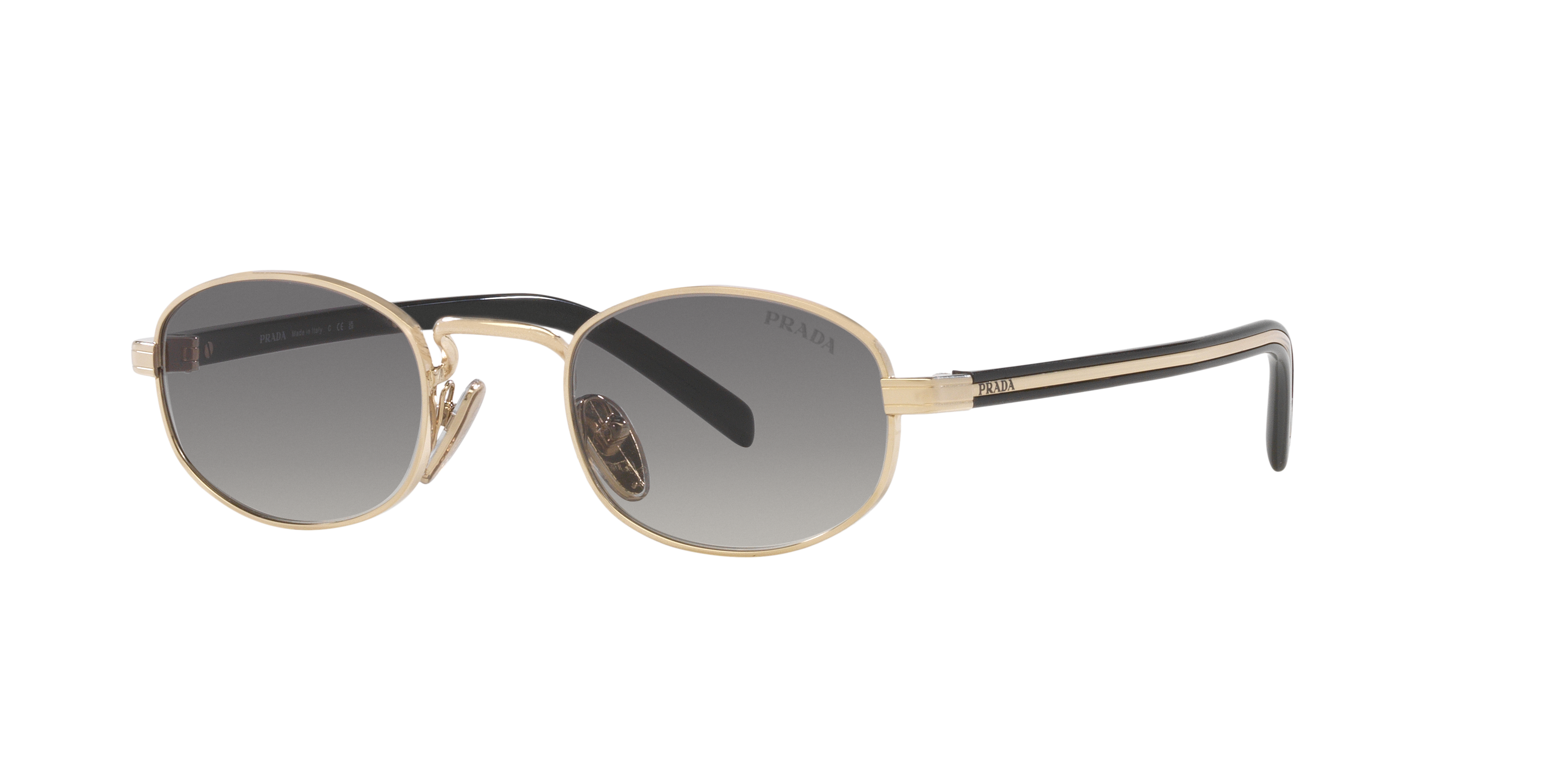 Prada PRB52S ZVN0A6 Round Sunglasses – Gold\\Brown Prada - PR B52S Sunglasses | Specs Collective main image 3