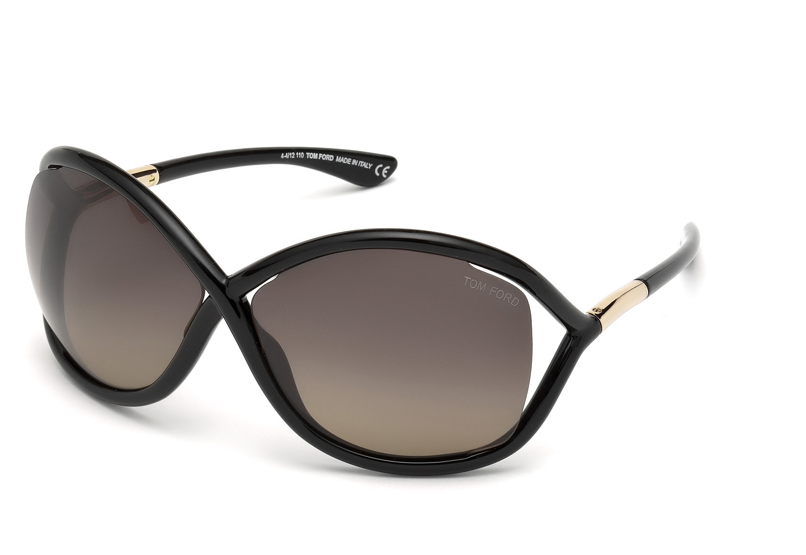 Tom Ford Jennifer TF8 Glossy Black Sunglasses Tom Ford Jennifer FT0008 692 - Sunglasses for Woman  main image 2