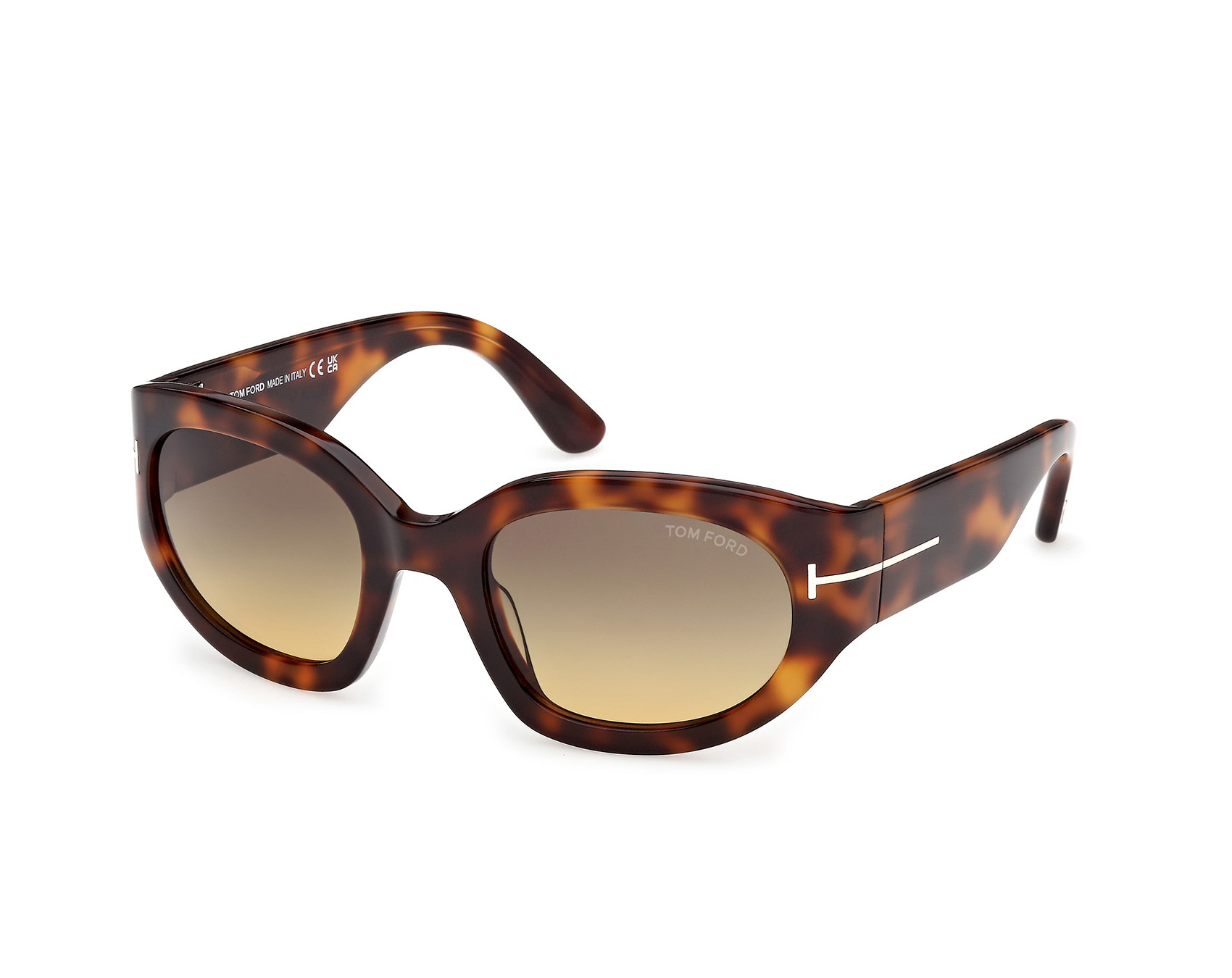 Tom Ford Iggy Sunglasses TF1364 53V Havana 49mm FT1364 TOM FORD EYEWEAR Iggy oval-frame acetate sunglasses | NET-A  main image 3