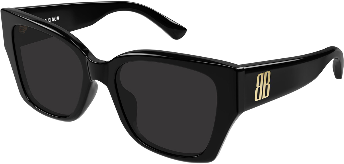 Balenciaga BB0006S 001 Black Sunglasses BALENCIAGA BB0156S 0156 EXTREME Oversized Wrap Black Bold  main image 2