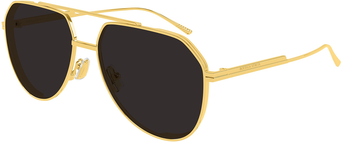 Bottega Veneta Gold and Black Sunglasses - BV1108SA 001 Bottega Veneta BV1108SA 001 58 Prescription Sunglasses  main image 3