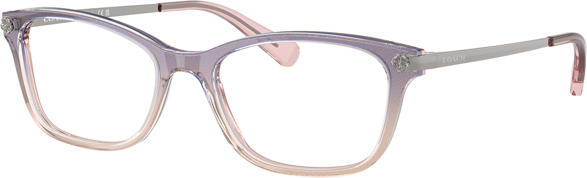 Coach‎ HC6142 Glasses Womens Violet Glitter Gradient 51mm Eyeglasses Frames 5554 Coach HC6142 Eyeglasses | LensCrafters main image 4