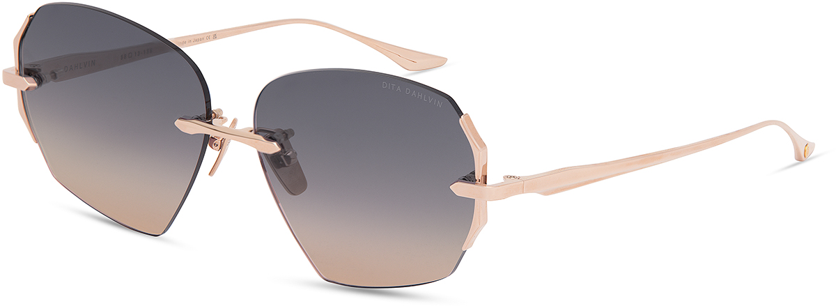 Lunettes De Soleil DITA GRAND-IMPERYN - Monture Or Jaune/fer Noir, Verres Dégradés Gris - Neuf Avec étiquettes