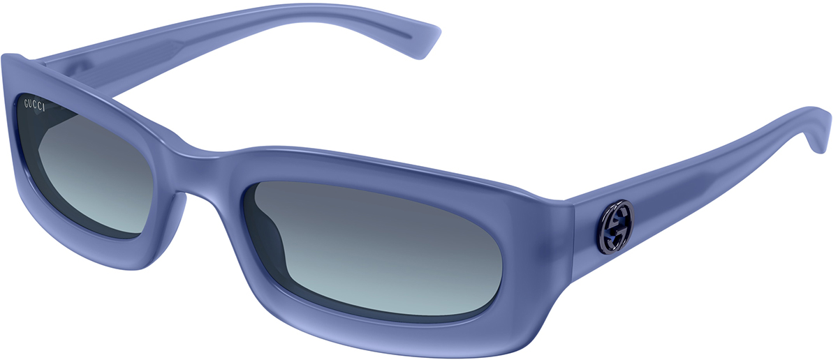 Gucci GG1786S 004 Rectangle Sunglasses - Milky Blue/Grey to Blue Gucci GG1786S 004 54 Prescription Sunglasses | Glasses Station main image 4