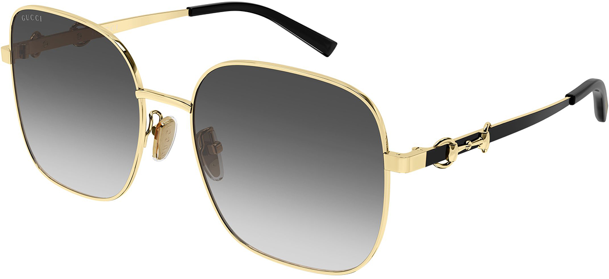 Gucci Pilot Sunglasses GG0336S 001 Gold 60mm 22