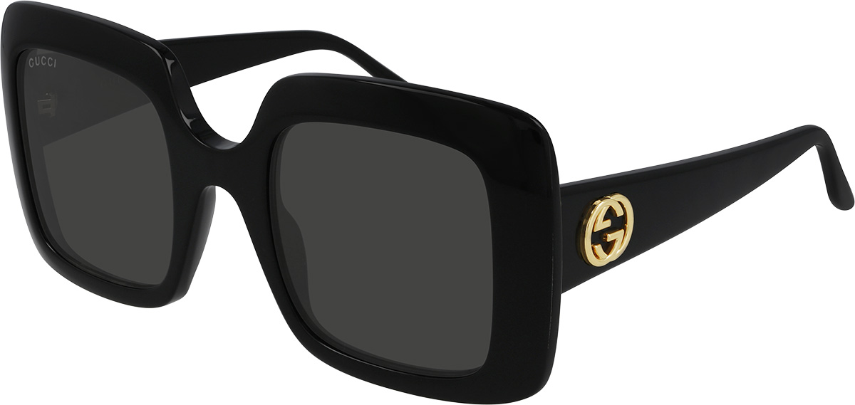 NEW GUCCI GG0053S 001 BLACK SUNGLASSES GUCCI GG0053SN Buy Gucci GG0053S Black Oversized Square Sunglasses at best  main image 2