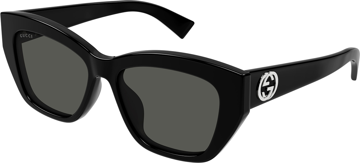 Gucci GG1338S 001 Sunglasses Black Square Frame, Smoke Lenses NEW GUCCI GG1338S 001 Black Smoke Authentic Women Sunglasses  main image 2