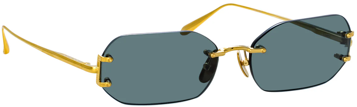 Lunettes De Soleil Linda Farrow Modèle AMAR, Noir/or, Verres Gris Zeiss - Neuf Avec étiquettes