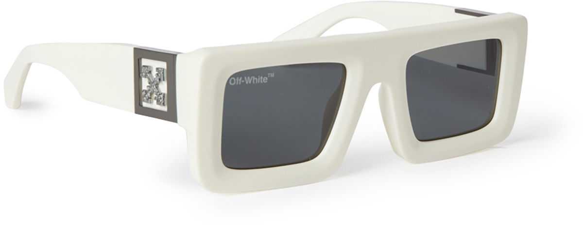 NEW OFF-WHITE SUNGLASSES BEIGE UNISEX EYEWEAR OFF-WHITE OERI13W STRATFORD 6107 Off-White Sunglasses OERI109 Lawton 0107 white White grey  main image 2