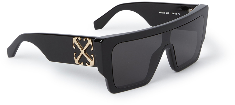 Off-White OERI027 ACCRA 1007 Sunglasses - Black Frame, Grey Lenses NEW OFF-WHITE ACCRA 007 BLACK SUNGLASSES CAT EYE WOMEN  main image 4