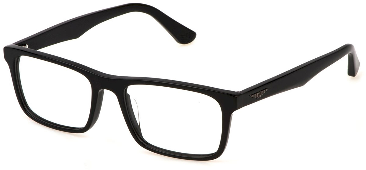 POLICE OPTICAL VPLN17 Eyeglasses SHINY-BLACK-0700 57mm Police VPLN17 0700 57 Prescription Glasses | Prescription  main image 2