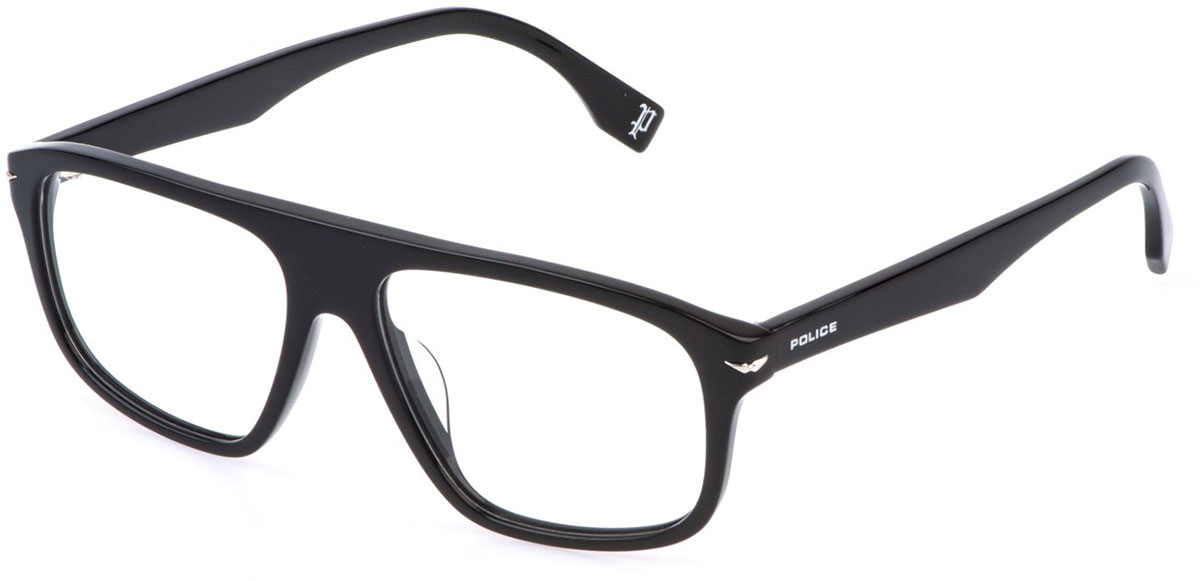 SPLF17E_2054Z42P_04.png?v=  POLICE OPTICAL VPLQ72 Eyeglasses SHINY-BLACK-0700 52mm display picture 1