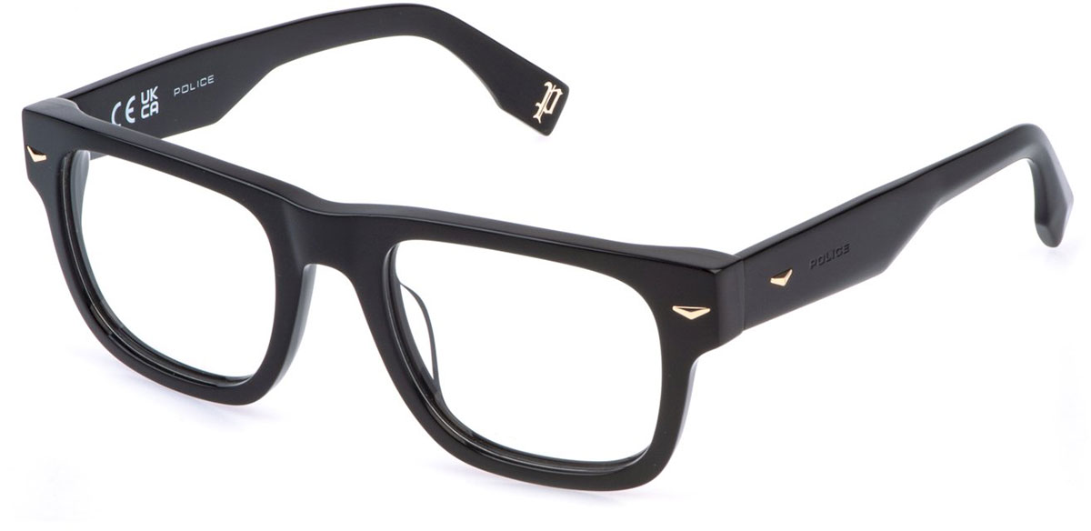 SPLF17E_2054Z42P_04.png?v=  POLICE OPTICAL VPLQ72 Eyeglasses SHINY-BLACK-0700 52mm display picture 1