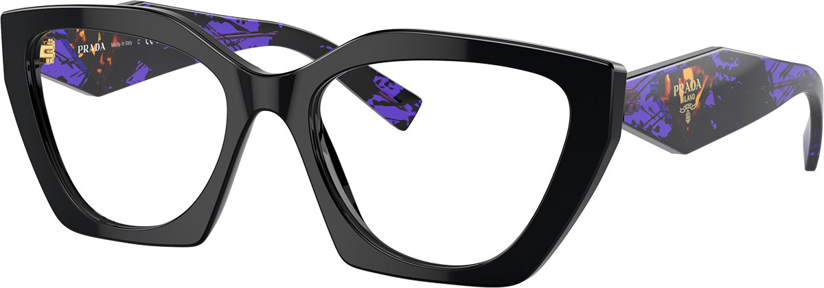 Prada EYEGLASSES PRA03V-13P1O1-52 New with case Prada PR A03V Irregular Eyeglasses For Women – Lensntrends main image 2