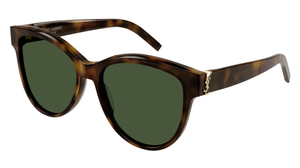 ?️ New Saint Laurent SL M94 RIM 001 Sunglasses - Havana Frame, Green Lenses Saint Laurent SL M94 S (53 - 20) with Green lenses and Brown  main image 2