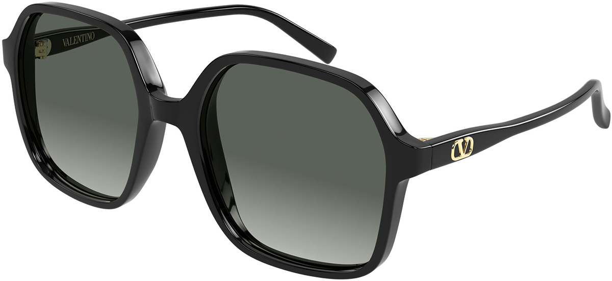 New! Valentino VLS 177A Black Sunglasses , Authentic