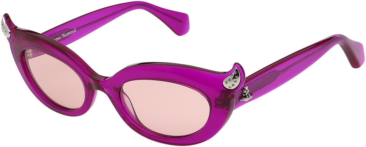 NEW VIVIENNE WESTWOOD VW5095 203 Iridescent Pink Frame / Solid Green Lens Vivienne Westwood VW5013 PINK 54/19/145 Women main image 2