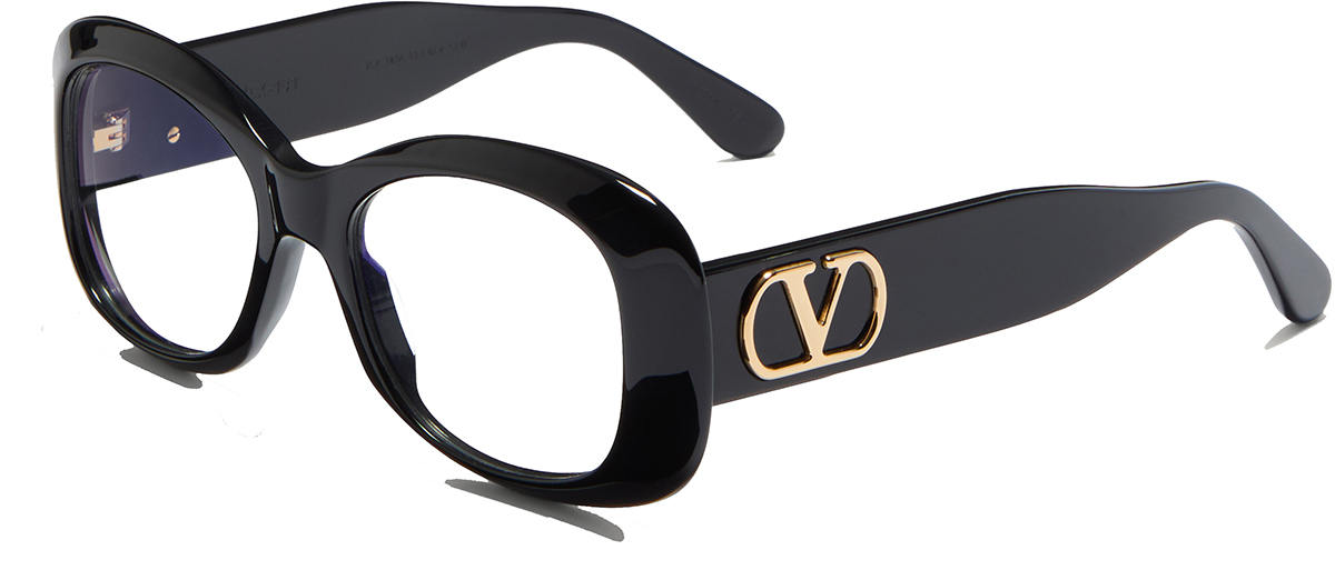 New! Valentino V GOLD III VLS 138A, Chic Black Sunglasses, Authentic Valentino GOLD - III VLS-138A-53 Sunglasses | Shade Station main image 4
