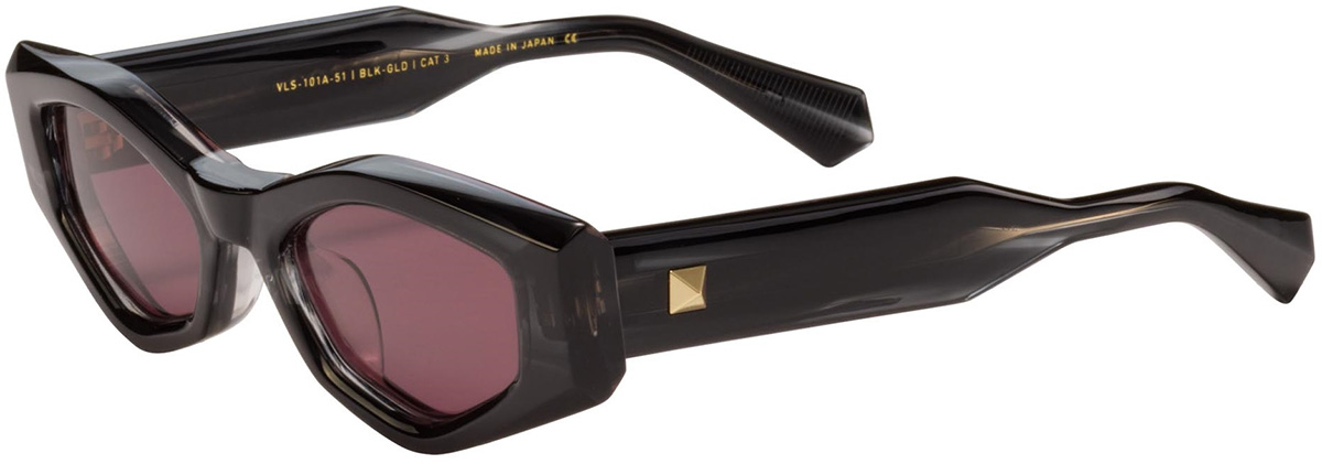 Valentino V-LURE VLS-130A Square Sunglasses - Shiny Black/Grey Valentino V Romask VLS120 Shield Sunglasses | Fashion Eyewear main image 4