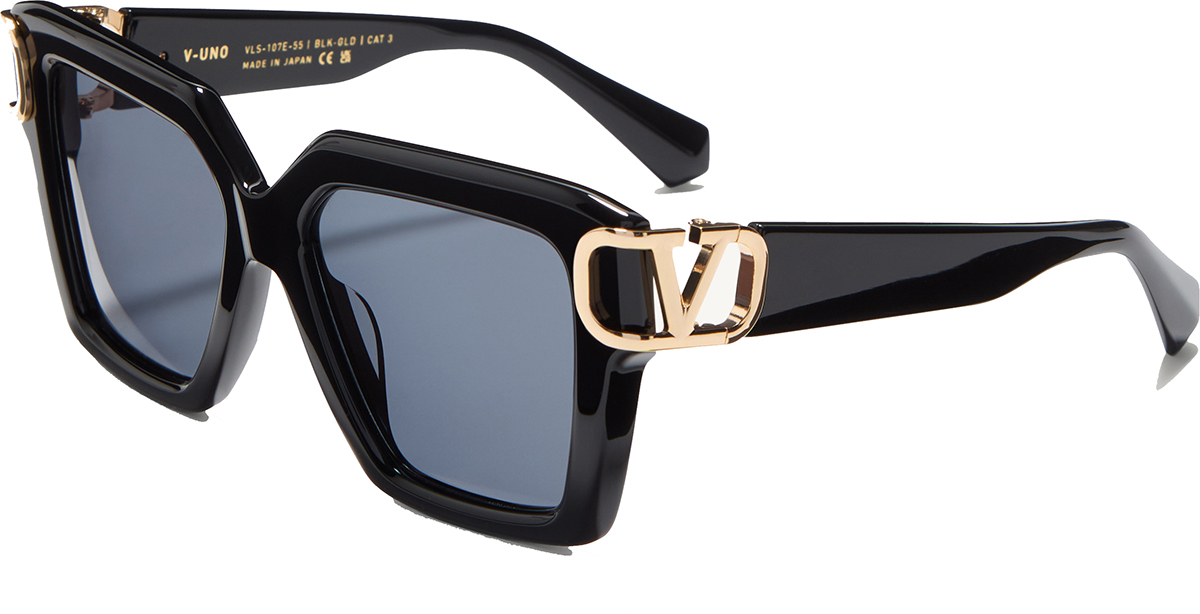 NEW VALENTINO SUNGLASSES WOMEN BLACK V-GOLD-II VLS-161A EYEWEAR VALENTINO Valentino GOLD - II VLS-161A-53 Prescription Sunglasses  main image 4