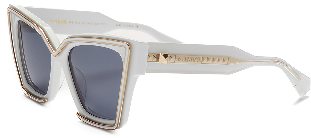 Valentino V-TRE VLS-101C Sunglasses Translucent Grey Cat Eye Frame Valentino Women main image 4