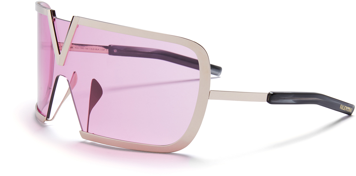 NEW VALENTINO V-ROMASK VLS-120D SHIELD SUNGLASSES UNISEX EYEWEAR Valentino Garavani V-Romask Shield Titanium & Acetate  main image 2
