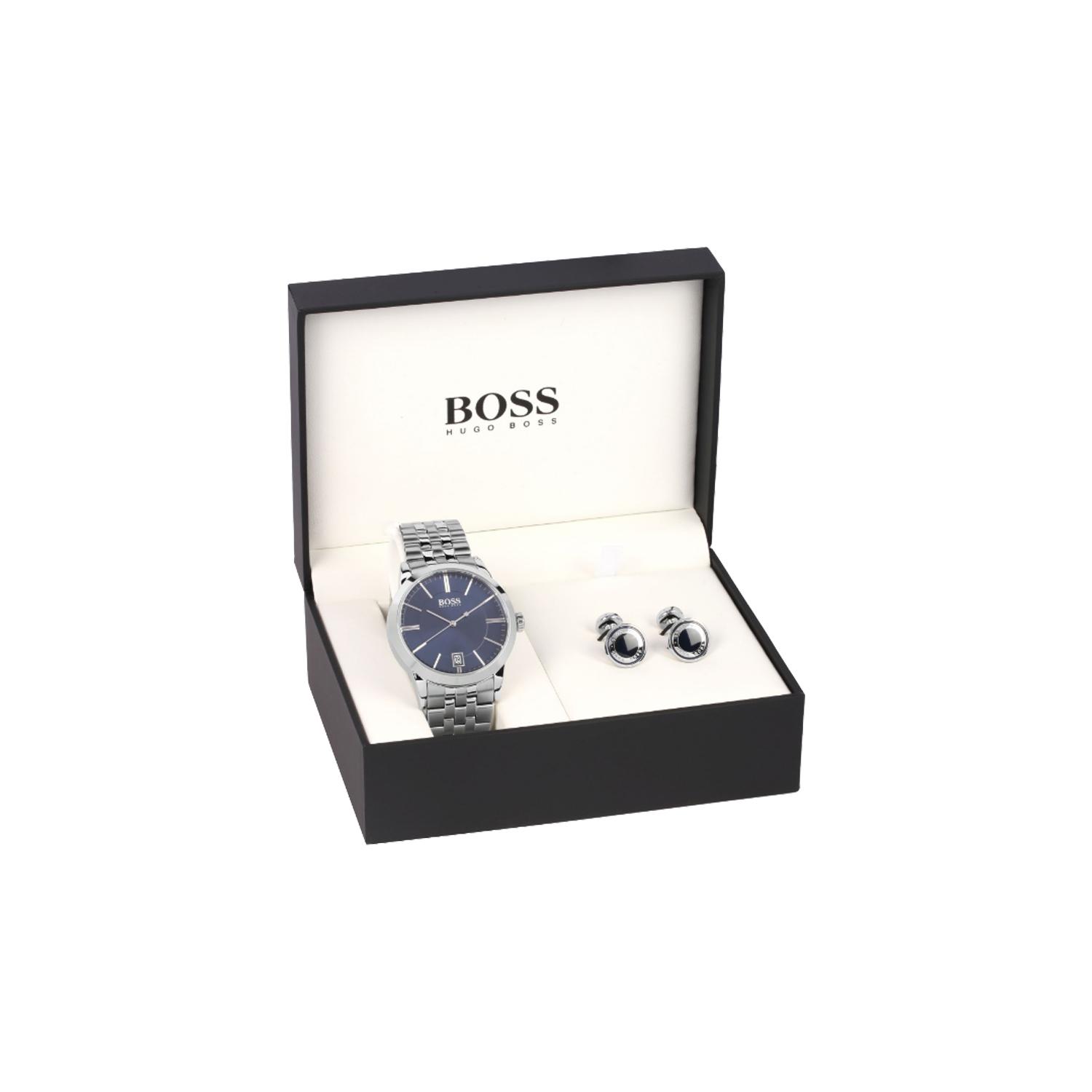 BOSS Watch And Cuff Link Gift Set 1570045 Watch Shade Station