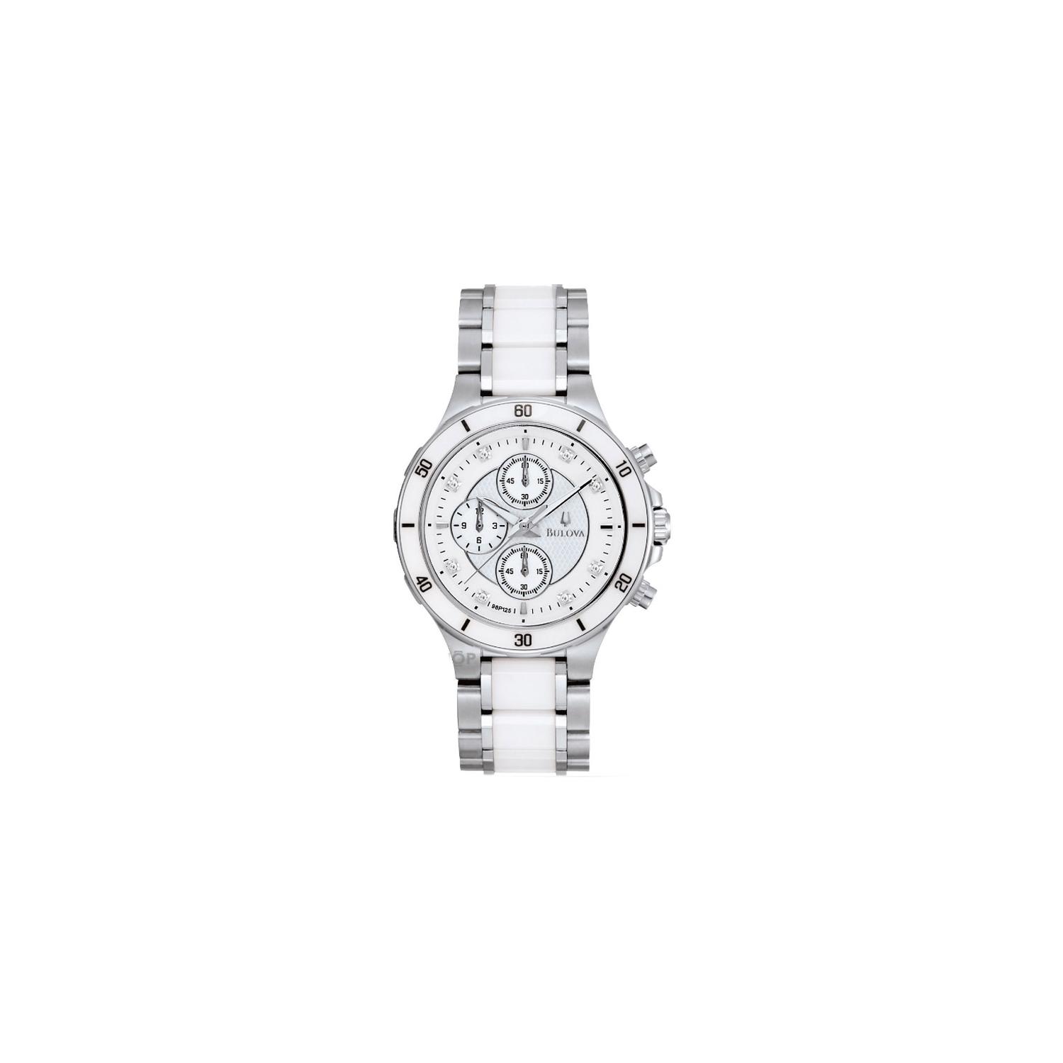 Bulova Ceramic Diamond Collection 98P125 Watch Shade Station