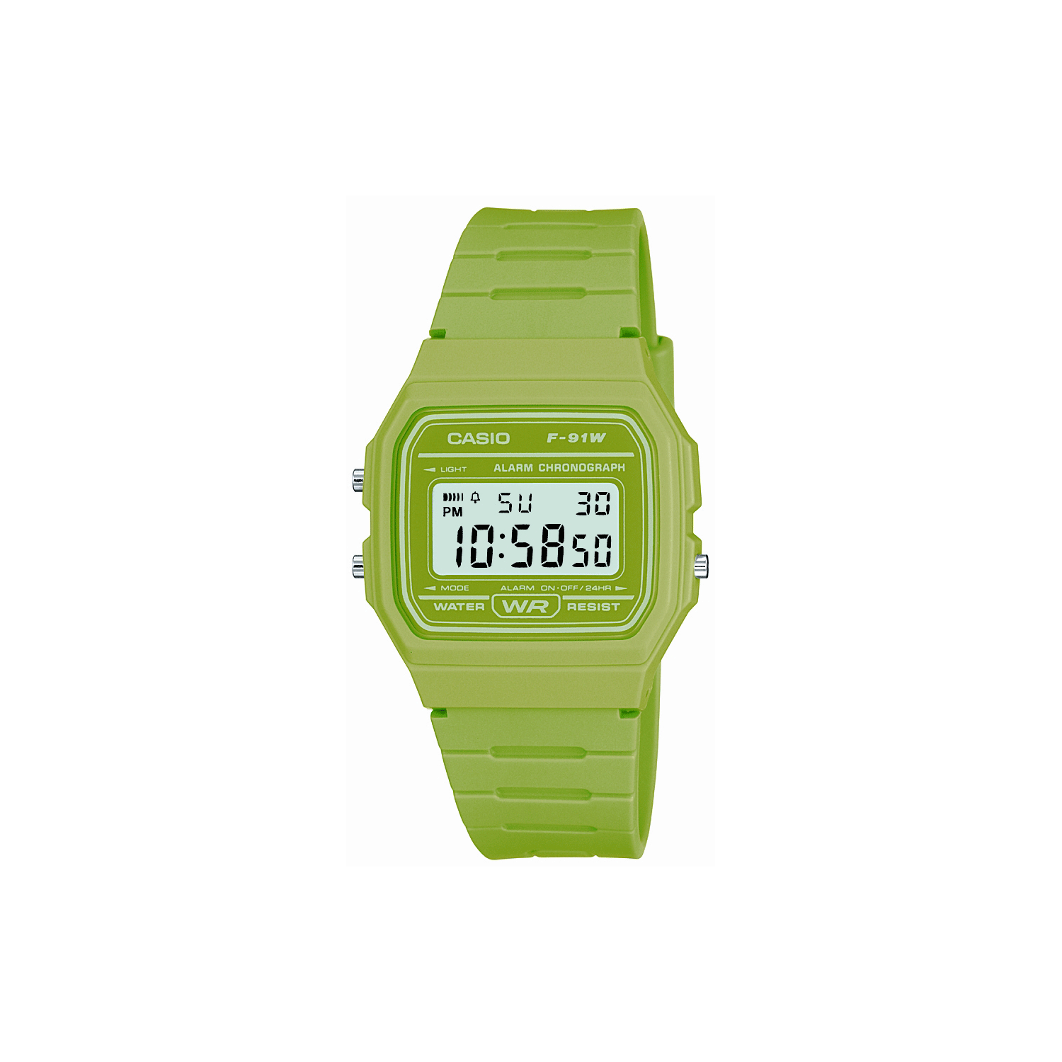 Green store casio f91w