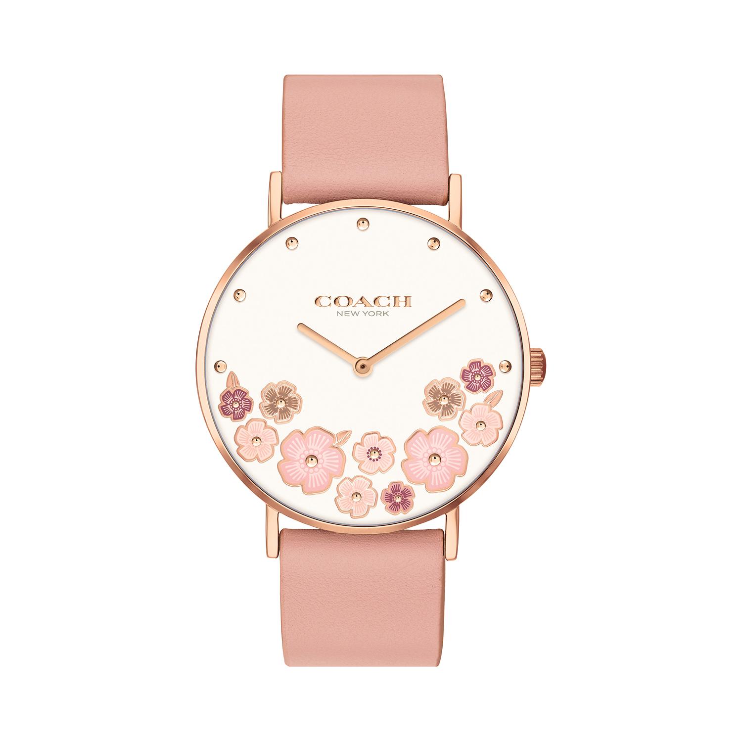 Women's coach watch leather band on sale