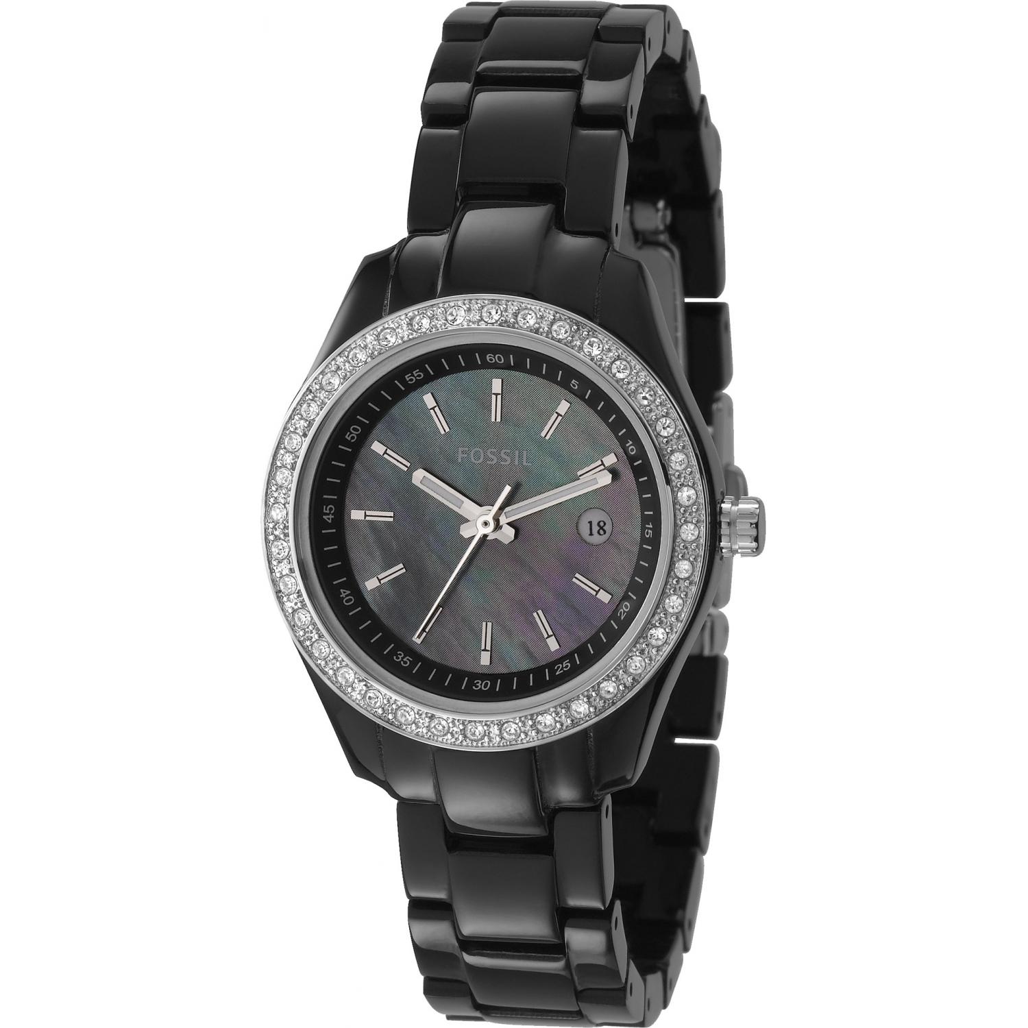 Fossil watches women clearance black