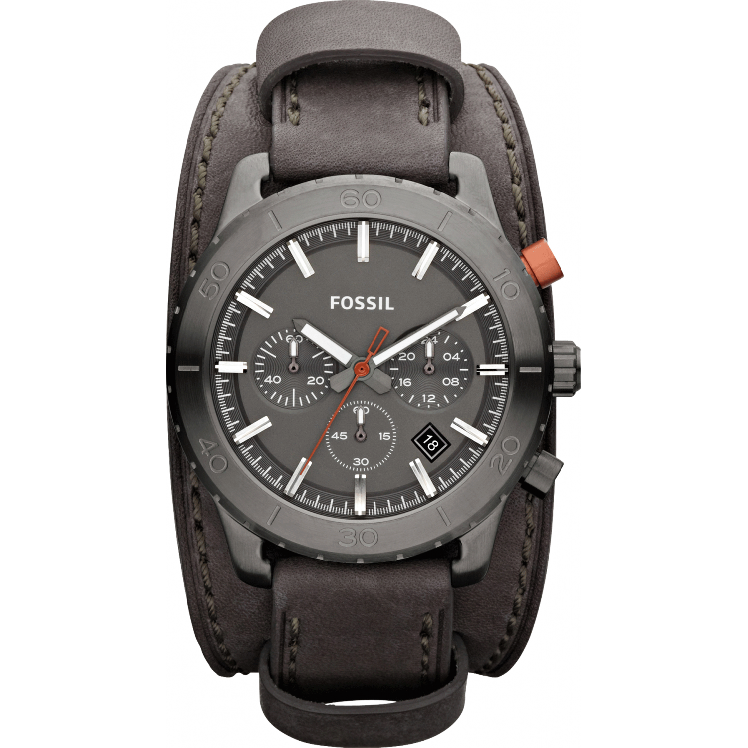 Leather cuff watch fossil hotsell