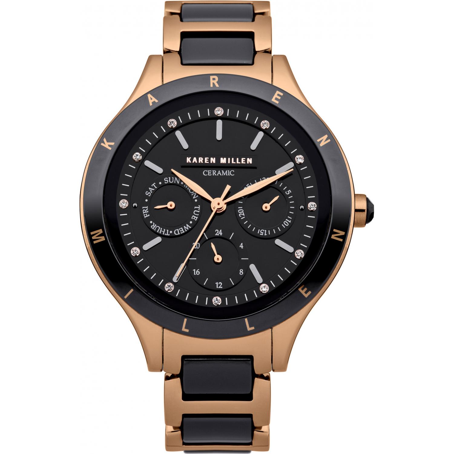 Karen millen clearance rose gold watch