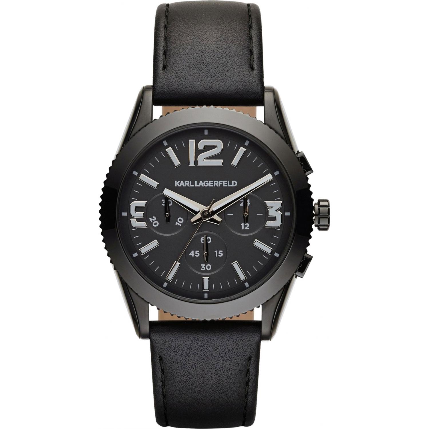 Karl lagerfeld black watch hotsell