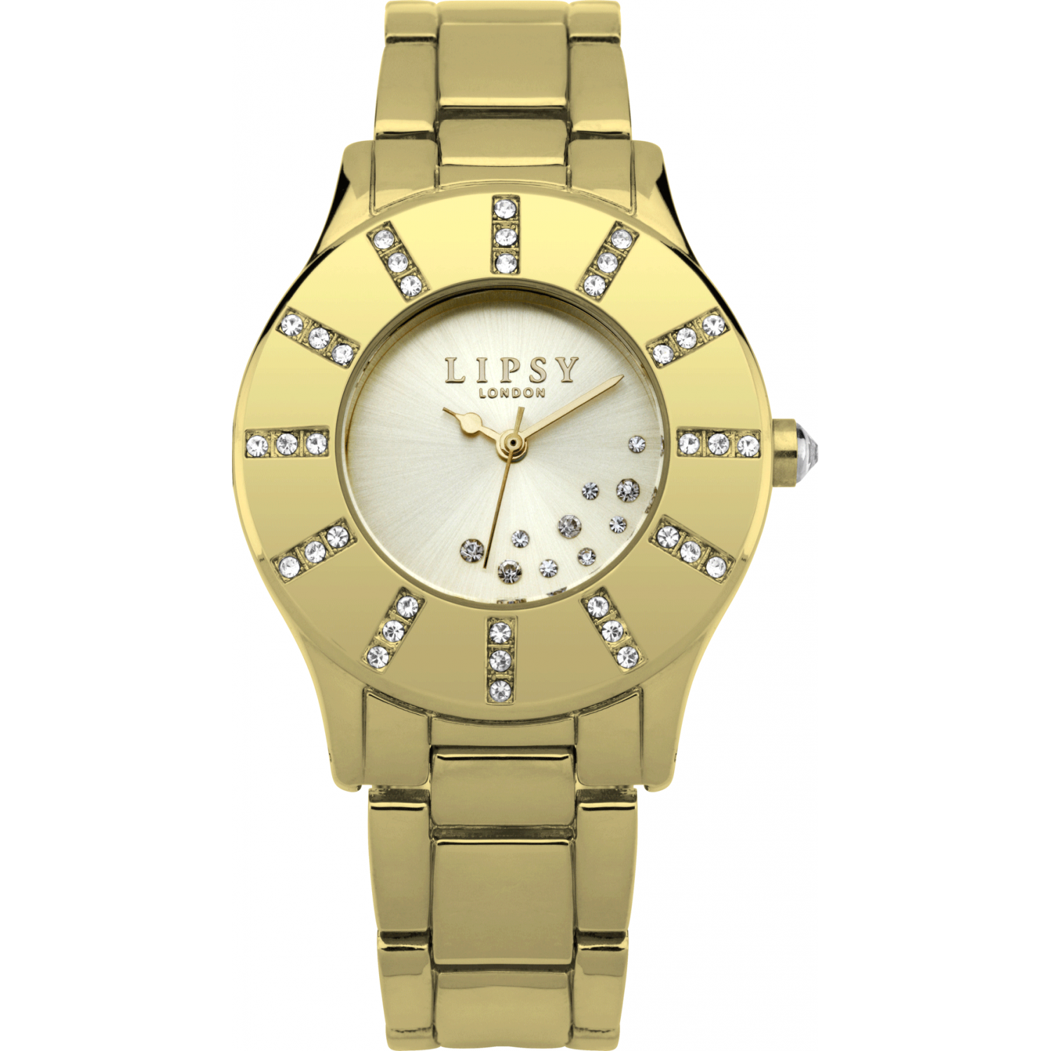 Montre Femme Lipsy LP017 - Boîtier Acier Doré 38mm, Cadran Blanc Quartz
