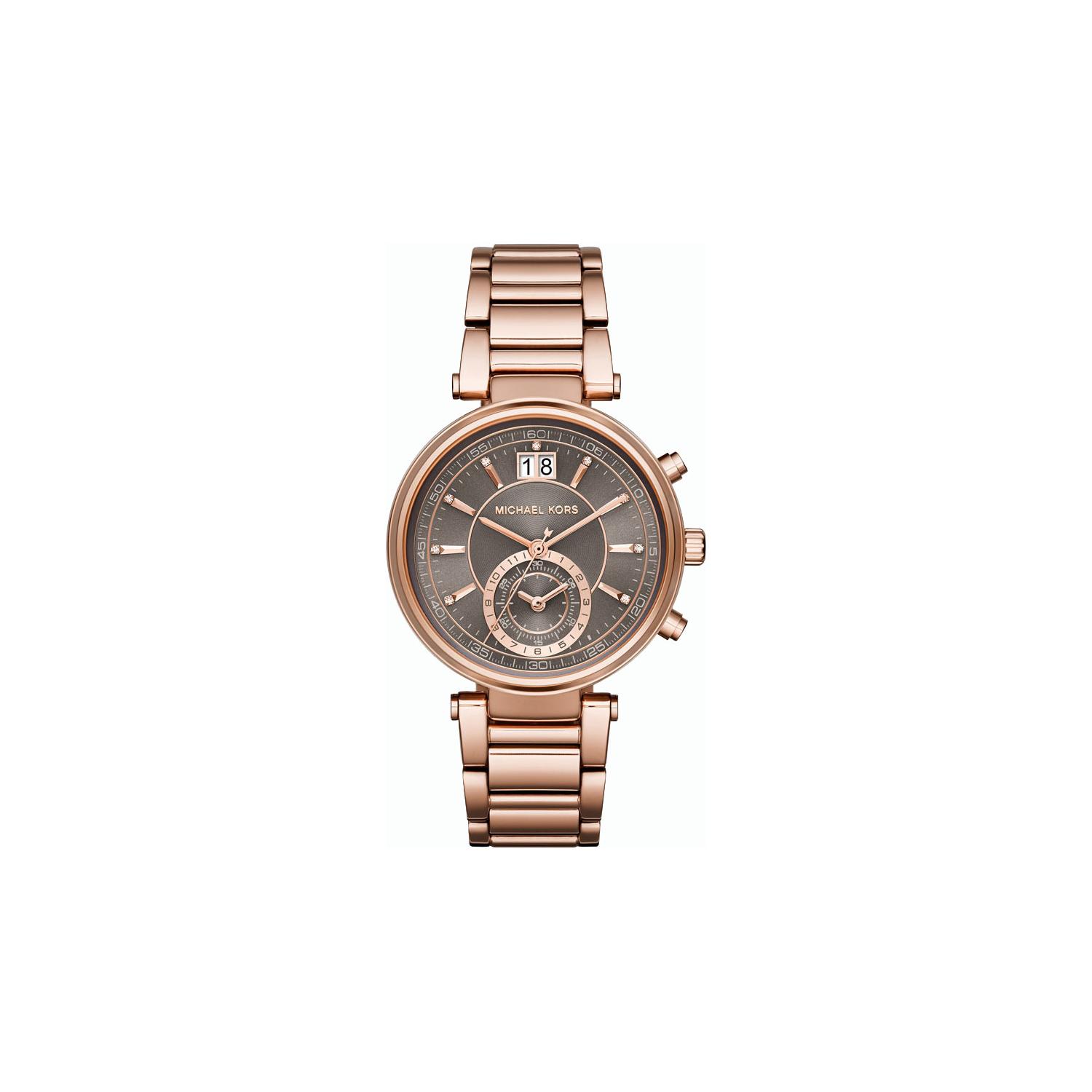 Michael kors sawyer best sale watch rose gold