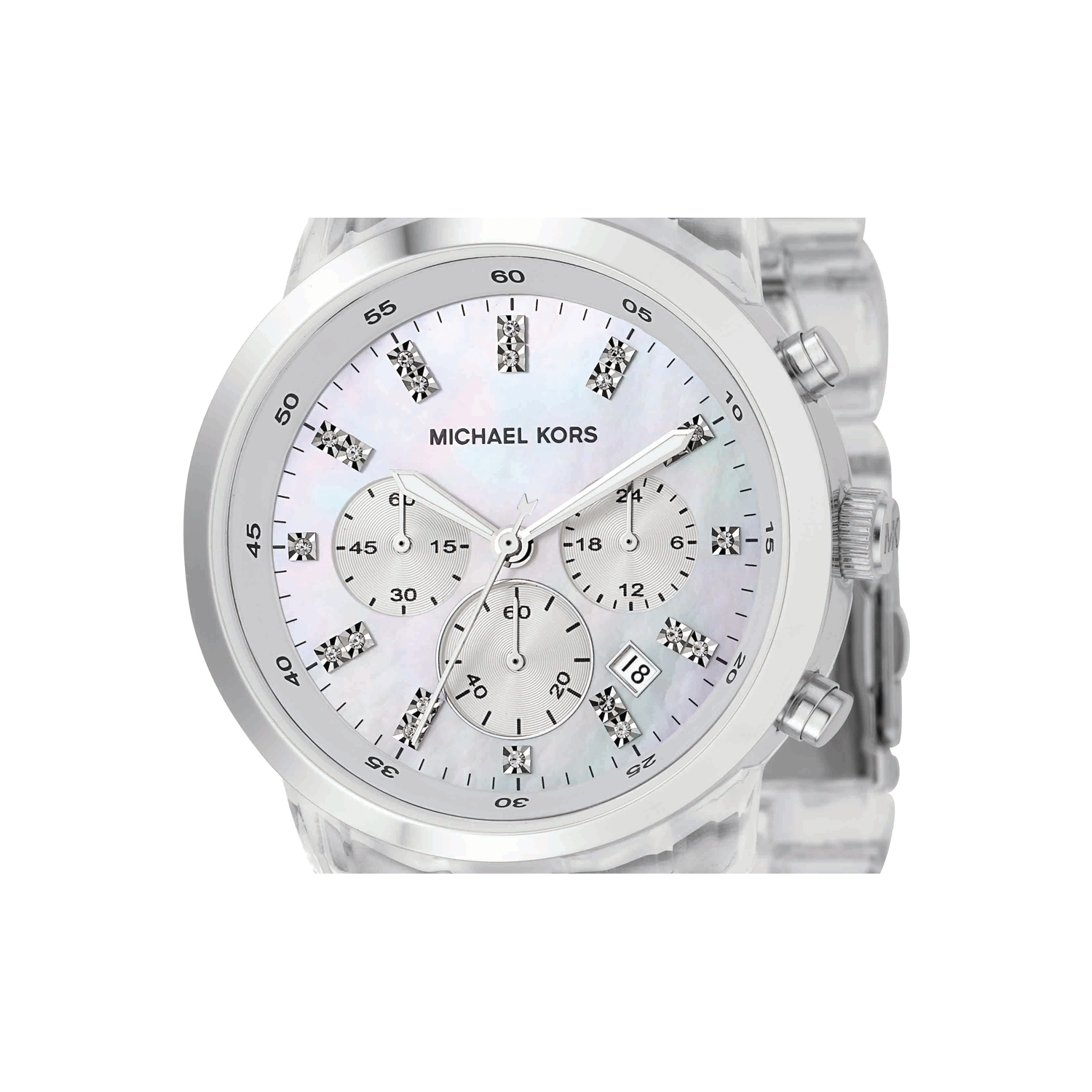 Michael kors clear band watch sale