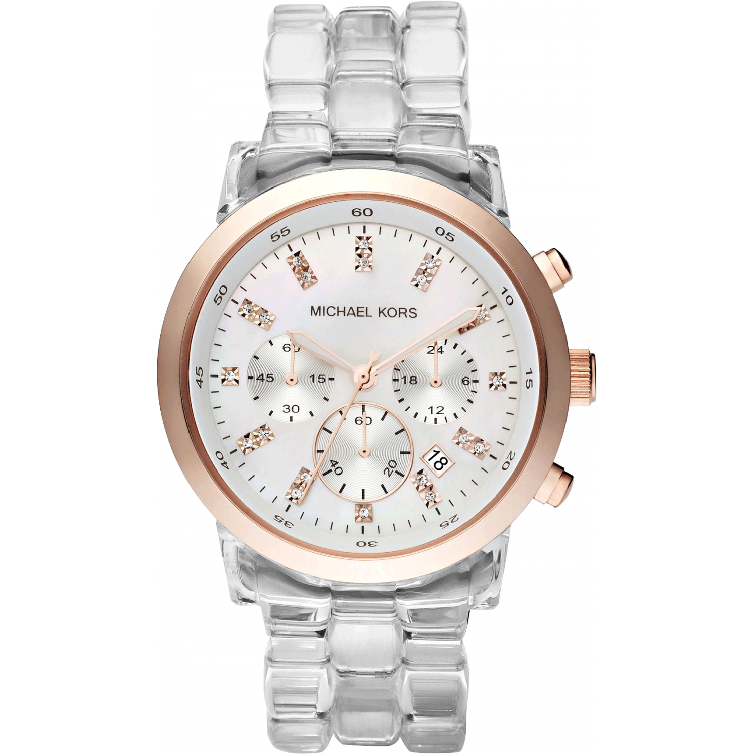 Michael kors watch clear band store