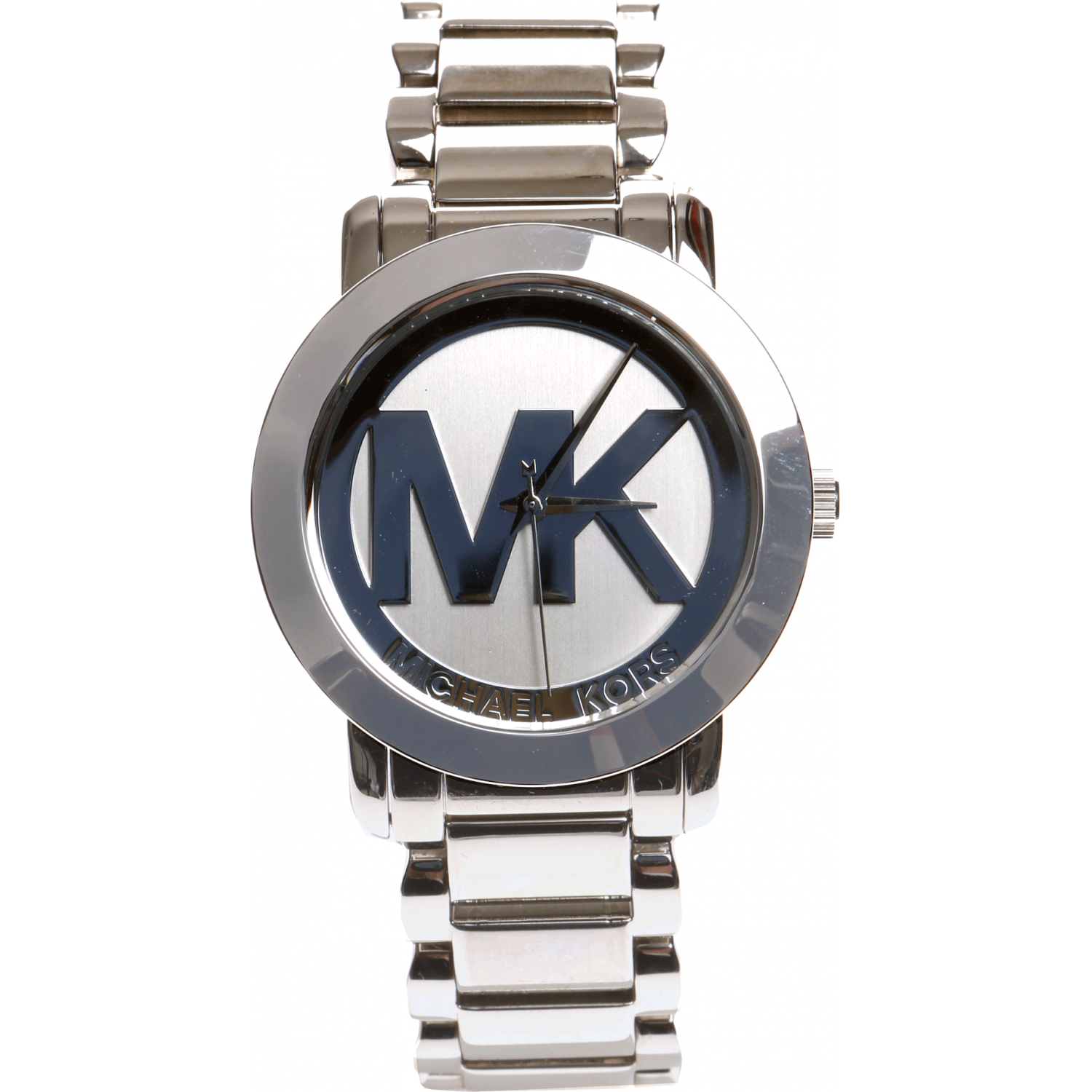 Michael kors silver watch new arrivals with mk logo