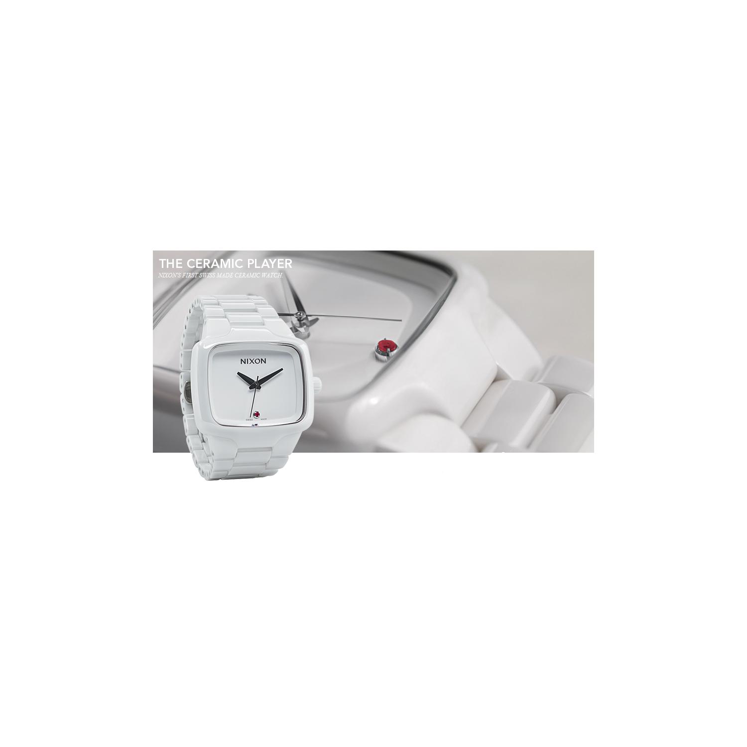 Nixon white ceramic watch top