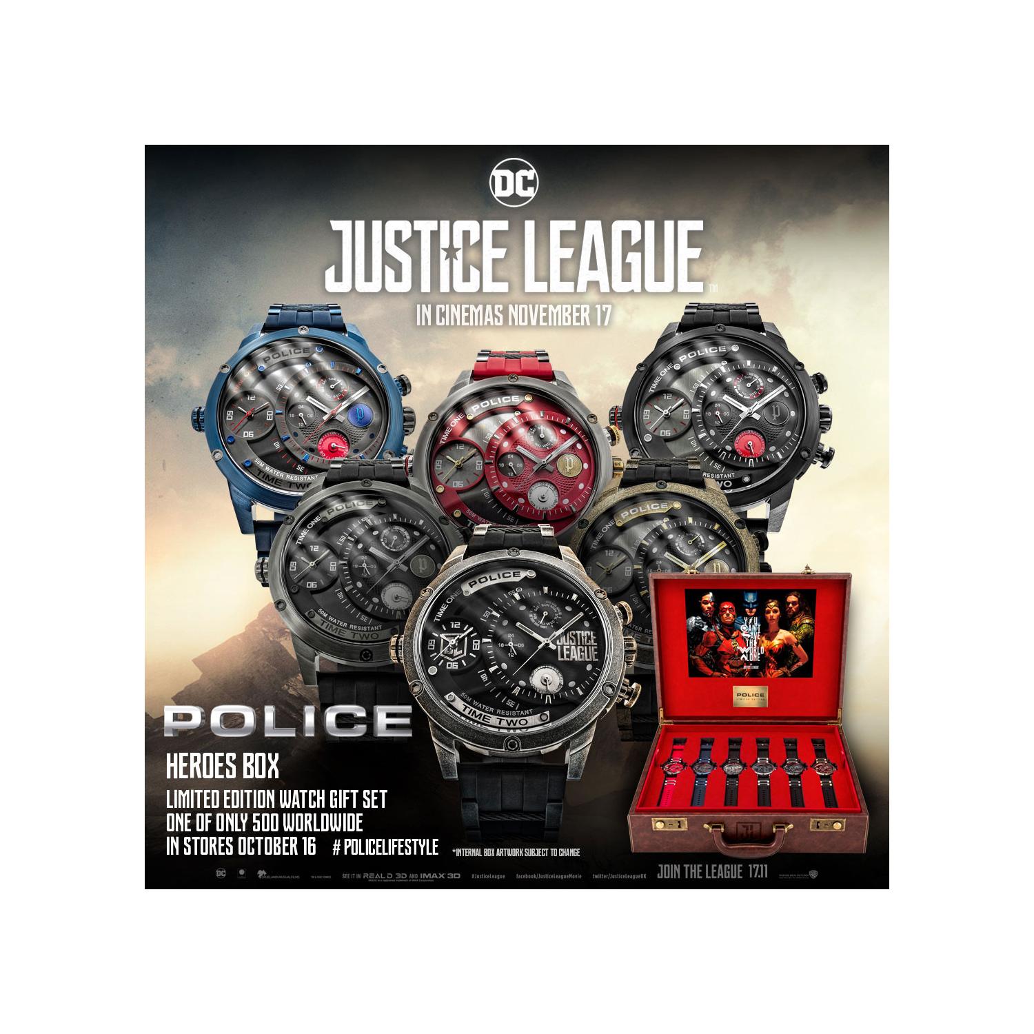 Police justice league watch set online