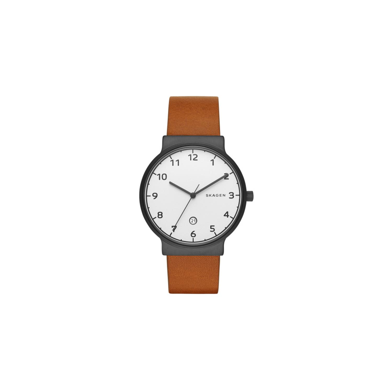Skagen ancher leather watch 2025