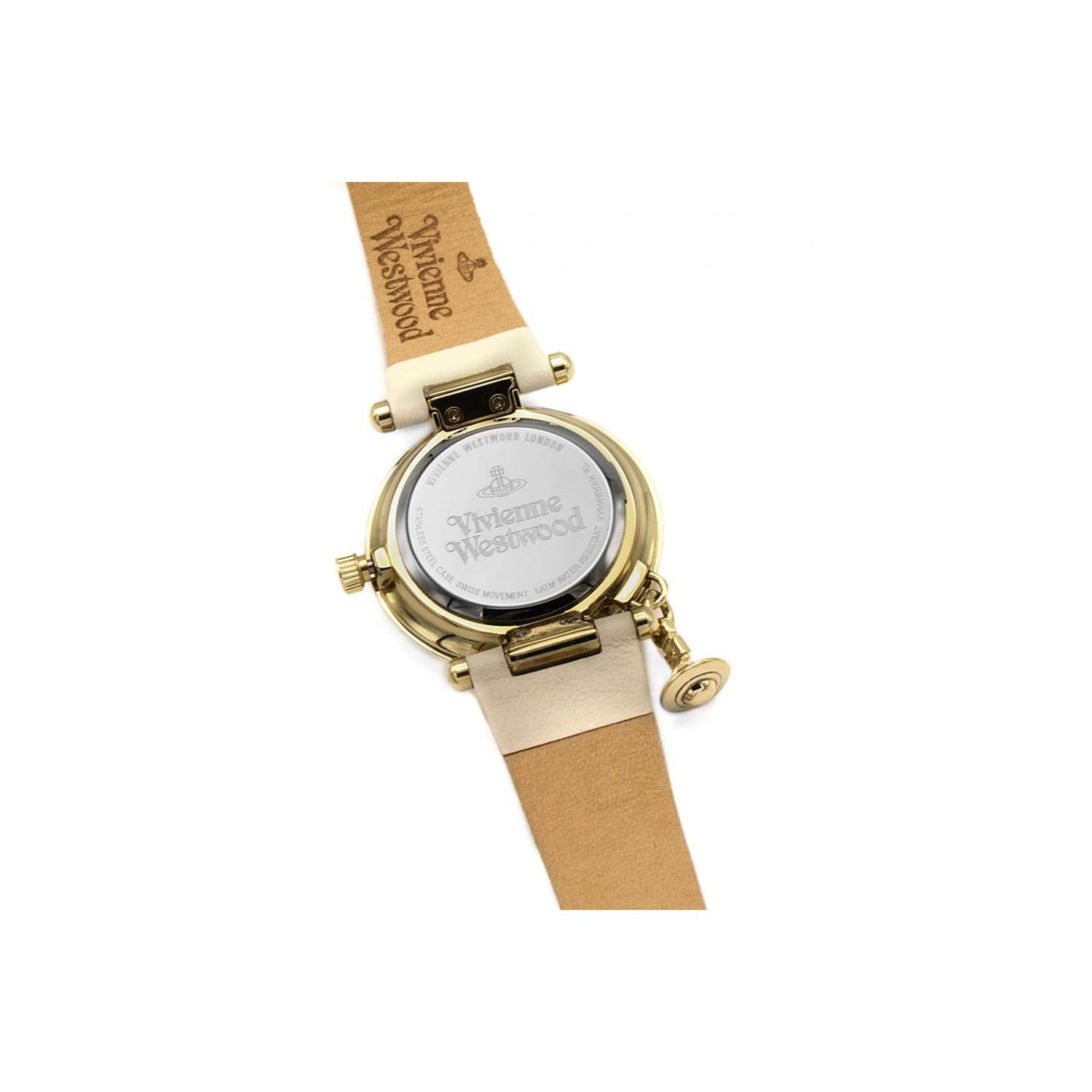 Vivienne Westwood ORB II ウォッチ(ゴールド×ホワイト) Vivienne Westwood | Orb II gold white leather 32mm dial