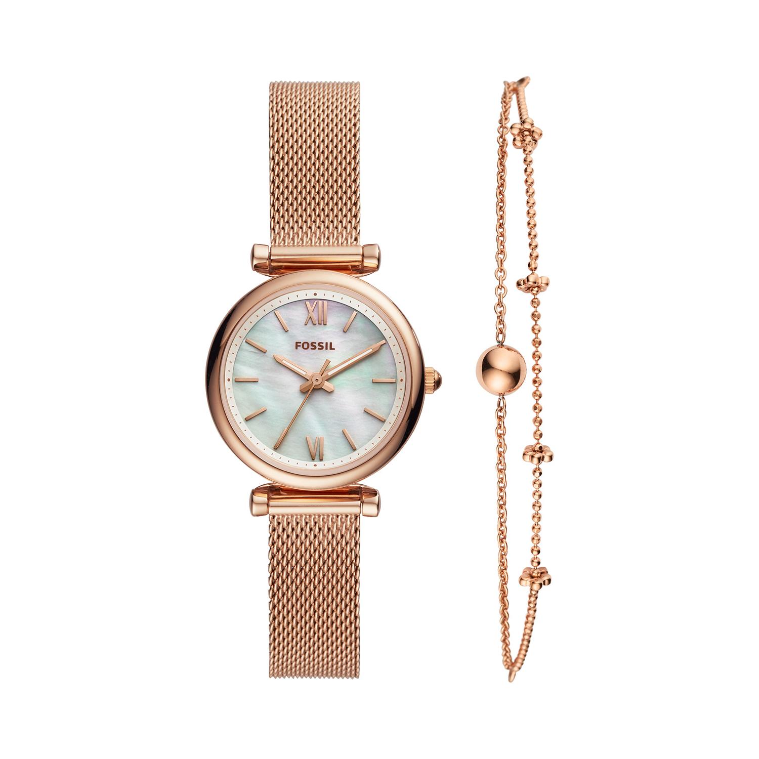 Women's fossil watch and bracelet gift set outlet