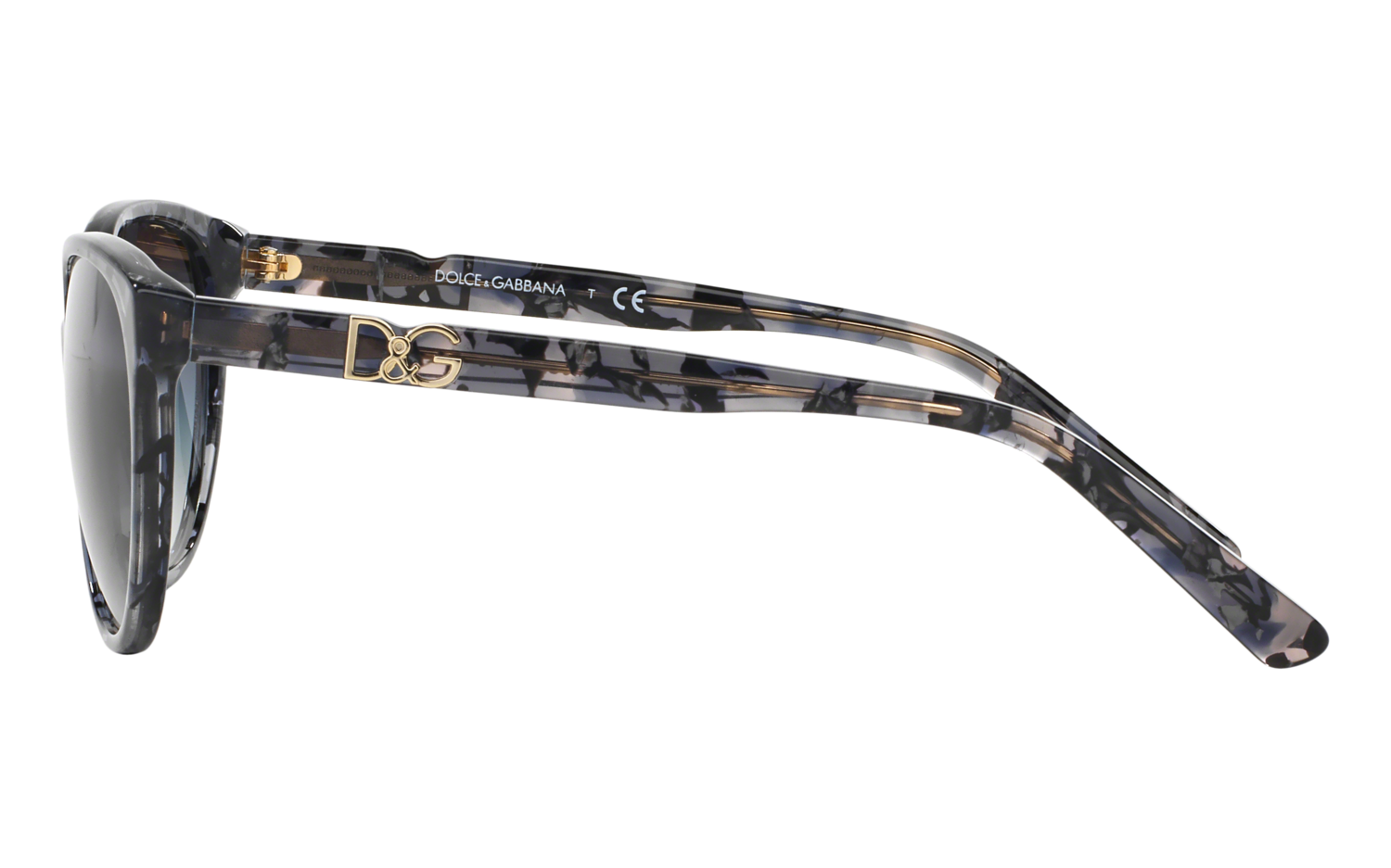 Dolce & Gabbana DG4171P Havana Polarized Sunglasses Women\'s 56-16-140 Dolce & Gabbana DG4171P Polarized Black Cat Eye Sunglasses  main image 4